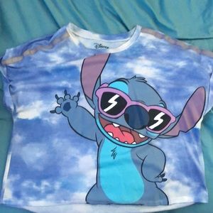Blue Lilo & Stitch crop-top